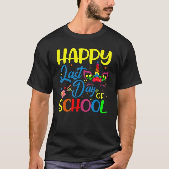 Camiseta Último Día De La Escuela Profesores Verano Gafas D (Anverso)