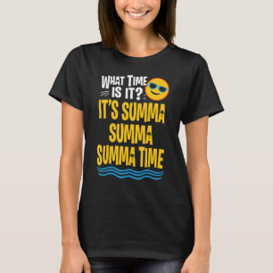 Camiseta Último Día De La Escuela Tiempo De Verano Palm Tre