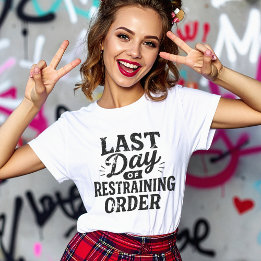 Camiseta Último Día de Orden de Restricción Impresión Negra