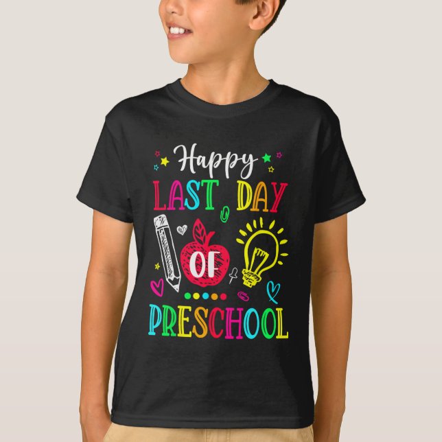 Camiseta Último Día De Preescolar Hola Verano Regalo De Gra (Anverso)