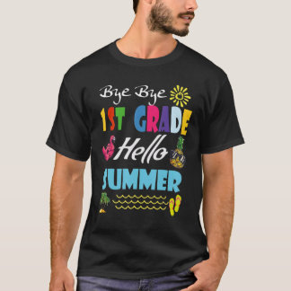 Camiseta Último Día Del Colegio Adiós 1º Grado Hola Summer
