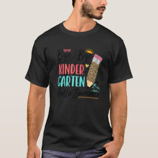 Camiseta Último Día Del Colegio Bye Bye Kindergarten Hola S