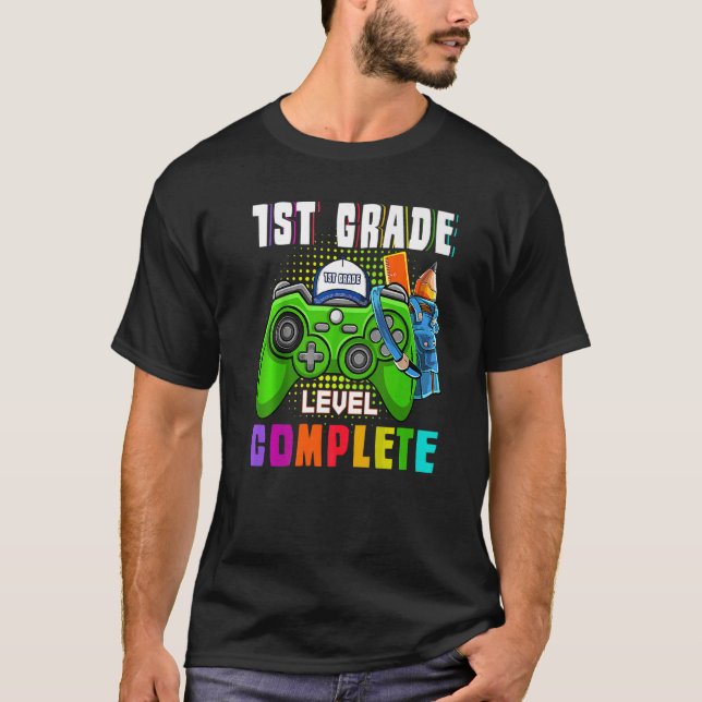Camiseta Último Día Del Colegio Primer Grado Video Gam (Anverso)