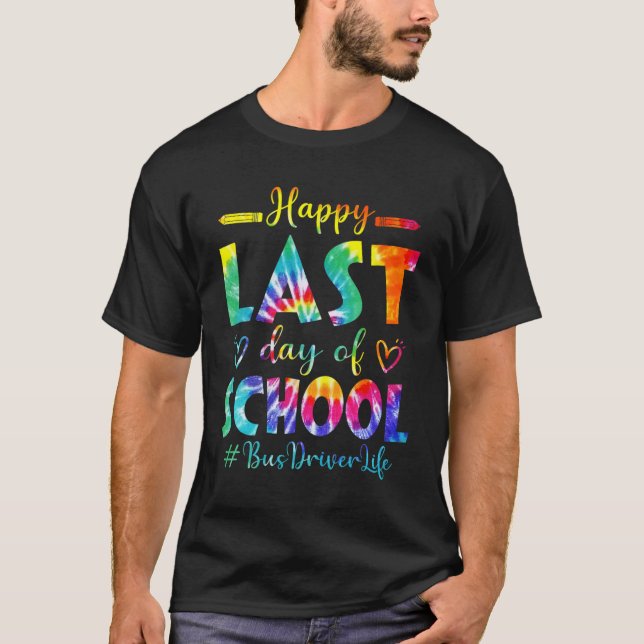 Camiseta Último Día Del Conductor De Autobús Escolar Vida V (Anverso)