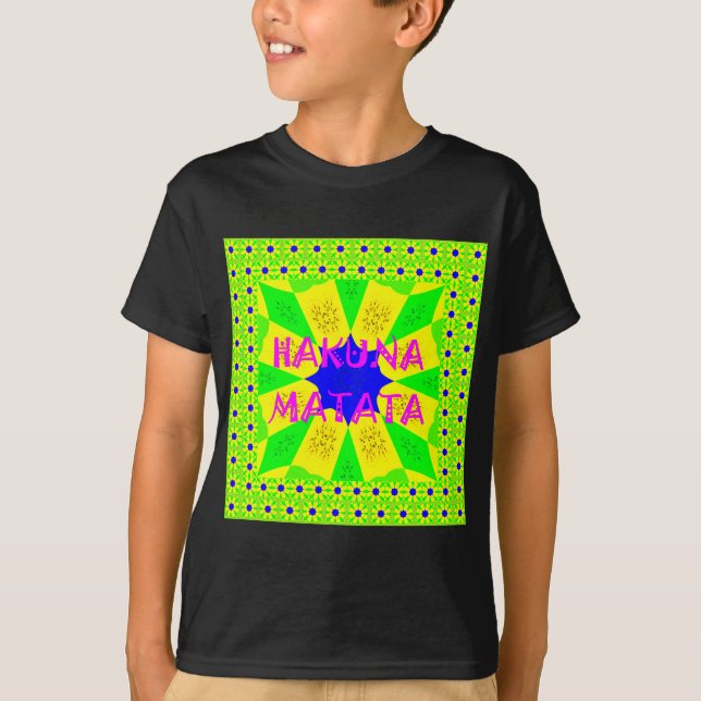 Camiseta Último Hakuna Matata Hermoso Colo de Diseño Increí (Anverso)