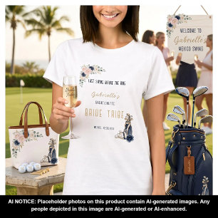 Camiseta Último Swing Antes de la Boda de Golf Novia Desped