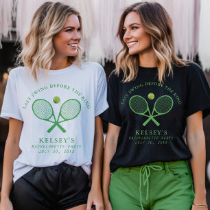 Camiseta Último swing de soltera de tenis antes del anillo