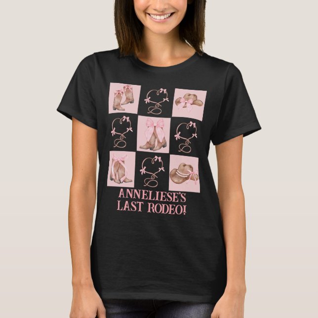 Camiseta Último viaje de Chica en rodeo de personalizado no (Anverso)