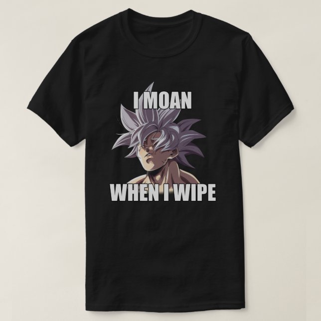 Camiseta Ultra Instinto Me Muero Cuando Borro Meme Merch (Diseño del anverso)
