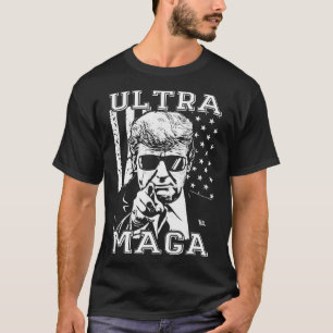 Camiseta Ultra MAGA Divertido Anti Biden Bandera Estadounid