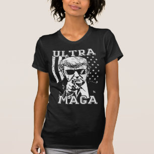 Camiseta Ultra MAGA Divertido Anti Biden Bandera Estadounid