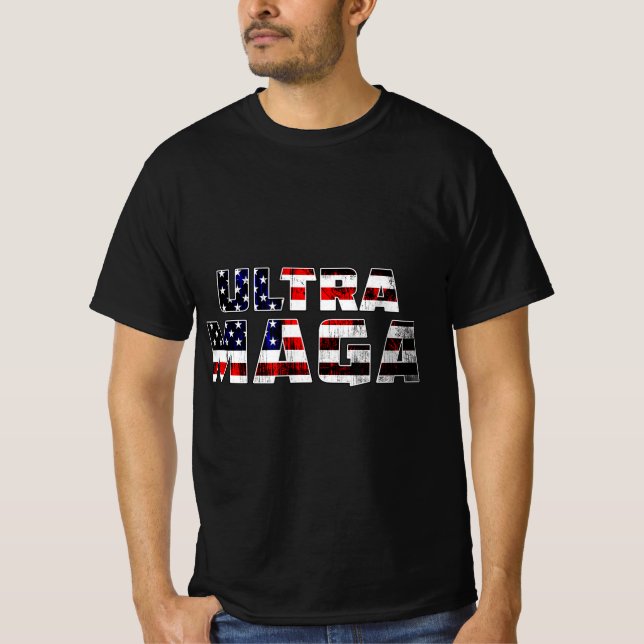 Camiseta Ultra Maga Donald Trump Joe Biden Republicano Amer (Anverso)