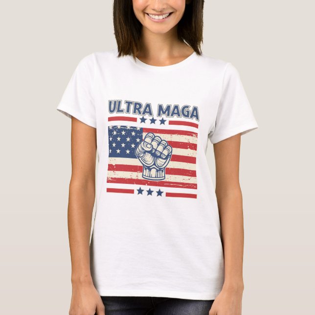 Camiseta Ultra MAGA - Patriótico Donald Trump (Anverso)