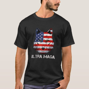 Camiseta Ultra Maga Wolf Bandera Estadounidense Orgullosa U