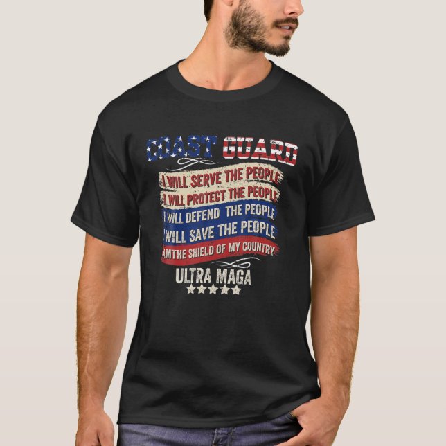 Camiseta Ultra MAGA y Orgulloso de ello Serviré a la gente (Anverso)