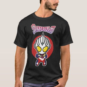 Camiseta Ultraman Tiga Multi Tipo Estilo Chibi Kawaii
