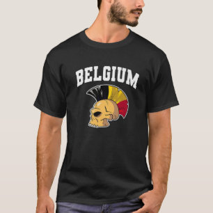 Camiseta Ultras de Bélgica Mohawk Skull. Apoyo deportivo na