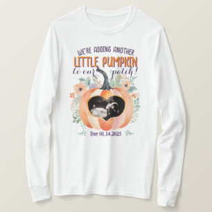 Camiseta Ultrasonido de Invitación de Embarazo de Calabaza 
