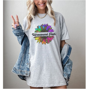 Camiseta Ultrasonido Tech Profession Rainbow Sunflower