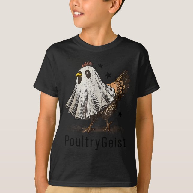 Camiseta Ultrygeist Chicken, Chicken Ghost, Funny Halloween (Anverso)