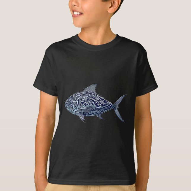 Camiseta Ulua Fishing Native Hawaiian - Hawaii Tribyl 1 (Anverso)