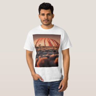 Camiseta Uluru "Ayers Rock" Australia Petróleo pintura,