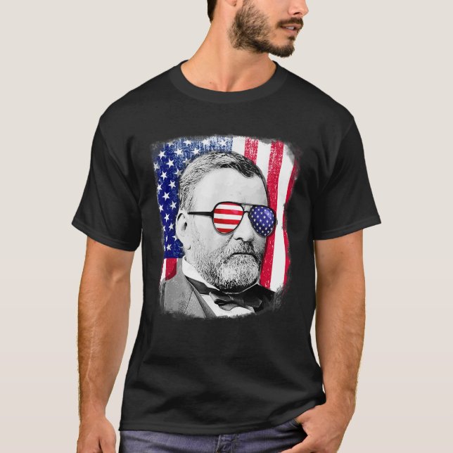 Camiseta Ulysses S Grant US bandera 4 de julio (Anverso)