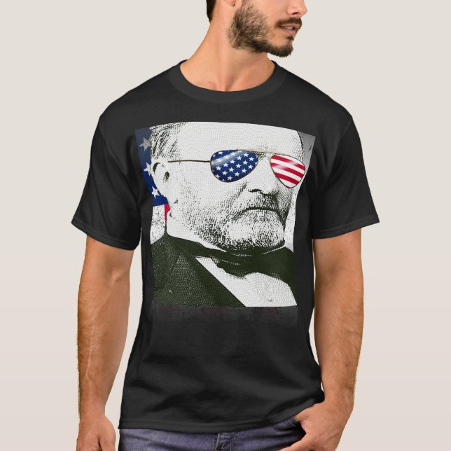 Camiseta Ulysses S Grant USA Bandera Patriótica Americana 4 (Anverso)