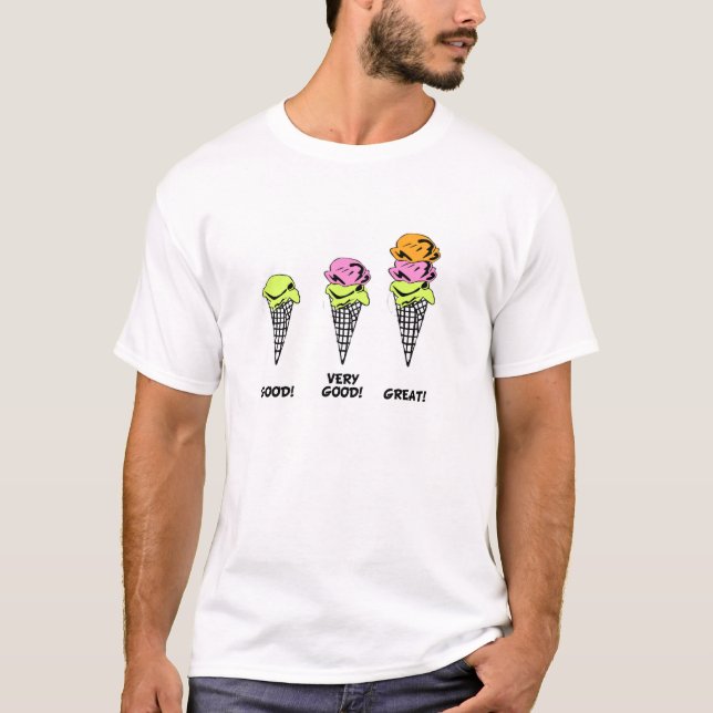 Camiseta Um é pouco, dois é bom e três é demais! (Anverso)