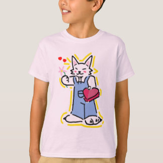 Camiseta Um gatinho muito fofo te oferecendo uma flor!