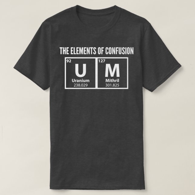 Camiseta Um Los Elementos De La Graduación De Confusión Cit (Diseño del anverso)