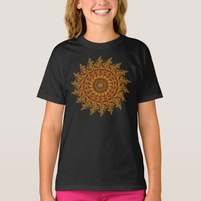 Camiseta Uma mandala de cravo/A clove mandala (Anverso)