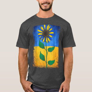 Camiseta Umbral de la bandera ucraniana del girasol junto a
