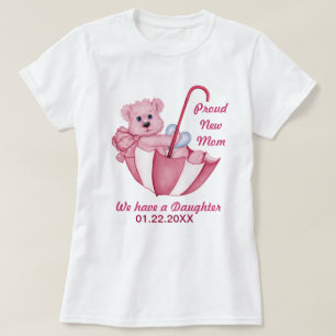 Camiseta Umbrella Teddy Bear - Nueva mamá del Chica - Perso