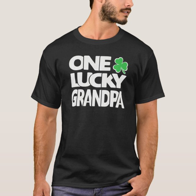 Camiseta Un abuelo afortunado C significa abuelo de día de  (Anverso)