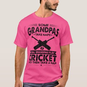 Camiseta Un abuelo captura el críquet real