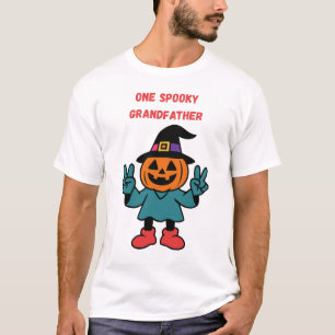 Camiseta Un Abuelo Espeluznante Calabaza de Halloween Bruja