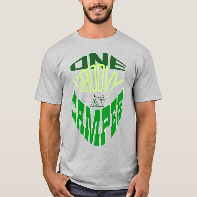 Camiseta Un acampador de groovy - regalo de amante del camp (Anverso)