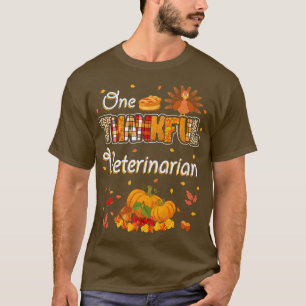 Camiseta Un Acción de Gracias Veterinario De Caída De Otoño