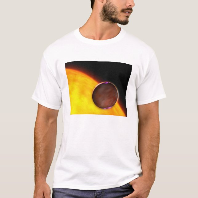 Camiseta Un acercamiento de un planeta extrasolar (Anverso)