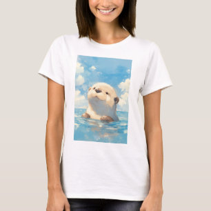 Camiseta Un adorable mundo acuático de nutrias