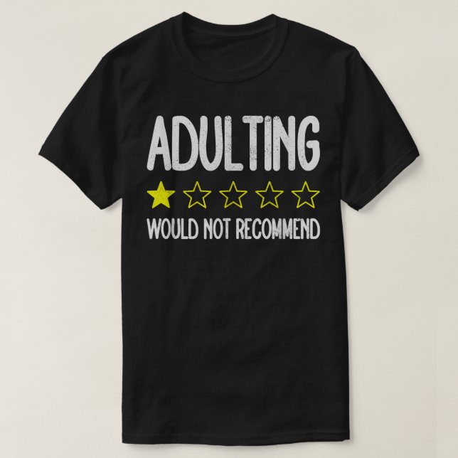 Camiseta Un Adulto Estrella No Recomendaría (Diseño del anverso)