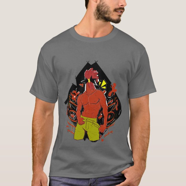Camiseta Un afiche caliente al estilo de un arte pop (Anverso)