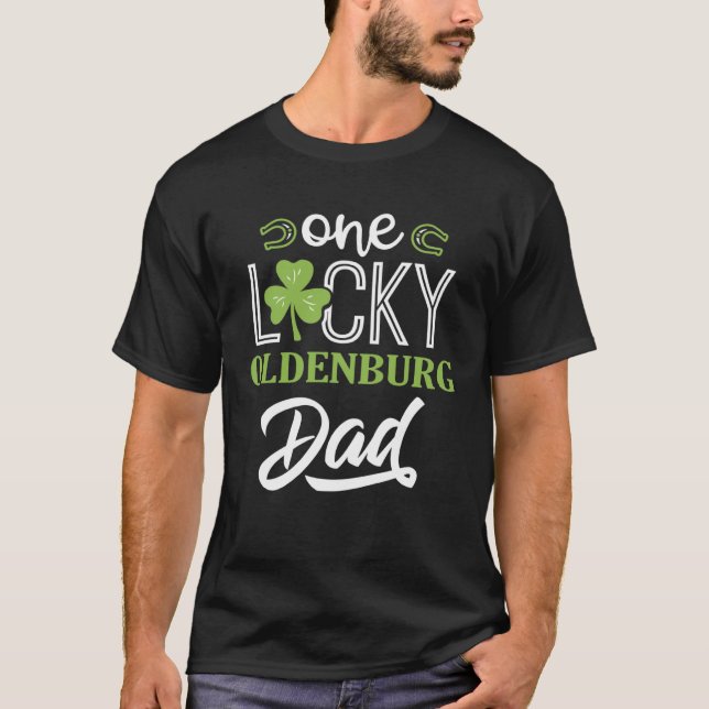 Camiseta Un afortunado anciano caballo papá irlandés caball (Anverso)