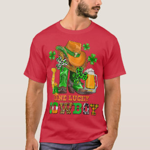 Camiseta Un afortunado chico de vaca gracioso oeste del dis