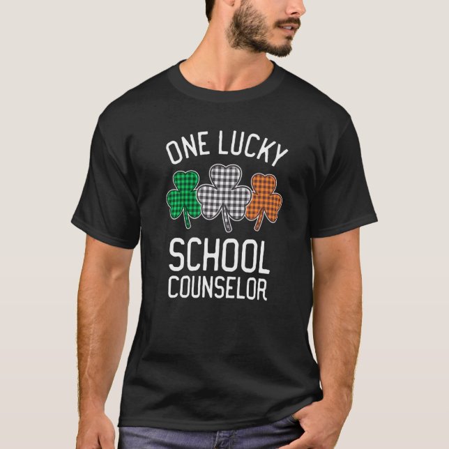 Camiseta Un afortunado consejero escolar de San Patricio Ir (Anverso)