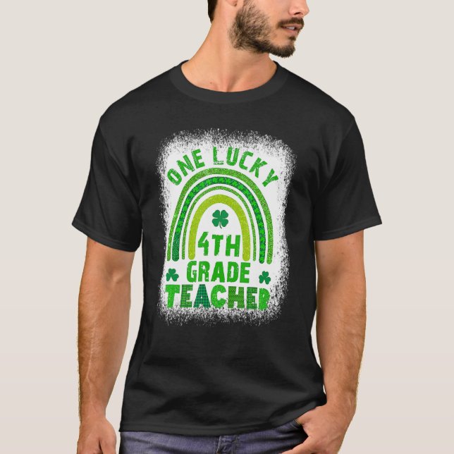 Camiseta Un afortunado cuarto profesor de St Patricks Day e (Anverso)