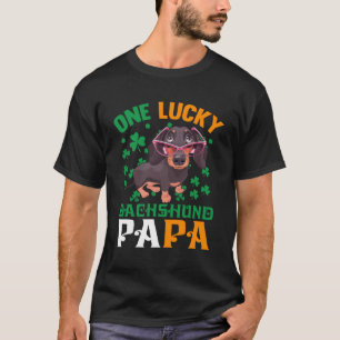 Camiseta Un afortunado Dachshund Papa Wiener Dog Dad St Pat