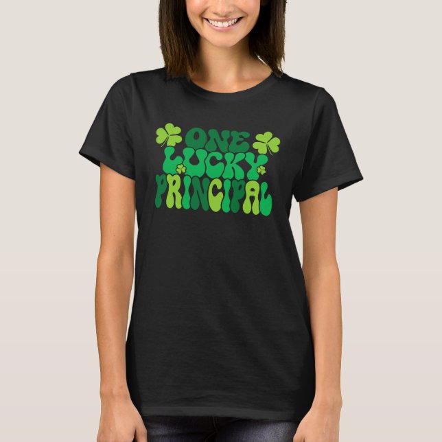 Camiseta Un afortunado director de una escuela St Patrick s (Anverso)