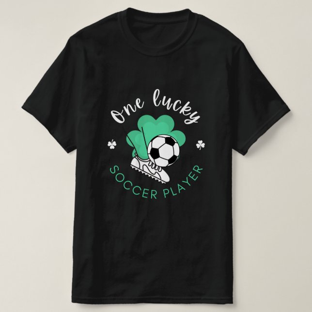 Camiseta Un afortunado jugador de fútbol gracioso St. Patri (Diseño del anverso)